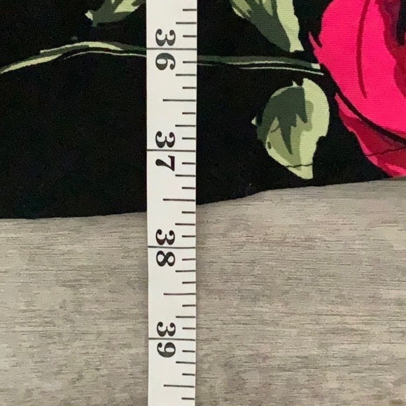 NWT Grace Karin,Black w/ Roses, Fit & Flare,No Stretch,Pure Cotton,Dress,Size M - Picture 6 of 8